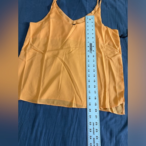 NEW  Stella Luce Orange V-Neck Spaghetti Strap Tank Top Women’s Large - Picture 11 of 12